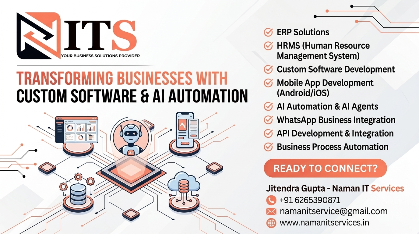 Custom Software & AI Automation Solutions in Bhopal | Naman IT Services